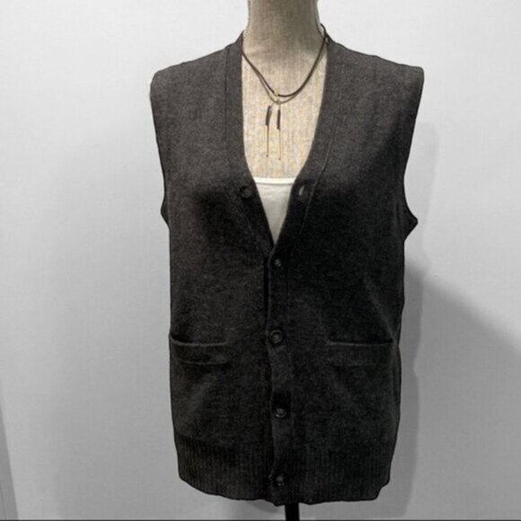 Banana Republic Merino Wool Vest small/medium fits Grey - Picture 4 of 14